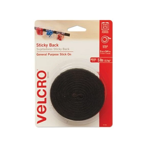 Hook And Loop Fasteners VELCRO® Closure Easy To Use Dispenser Pack, Black (90086) 3 Hook And Loop Fasteners VELCRO® Closure Easy To Use Dispenser Pack, Black (90086)
