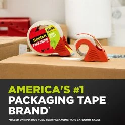 Tape Dispenser W Tape Scotch® Sure Start Shipping Packing Tape With Dispenser, 1.88" X 22.2 Yds., Clear (145) 9 Tape Dispenser W Tape Scotch® Sure Start Shipping Packing Tape With Dispenser, 1.88" X 22.2 Yds., Clear (145) -Bankers Box shop sp165493728 s7 1
