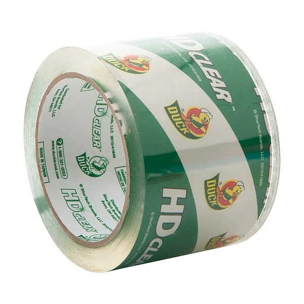 Acrylic Tape Duck® Brand 3 In. X 54.6 Yd. HD Clear™ Heavy Duty Packing Tape, Clear, 6-Pack (307352) 3 Acrylic Tape Duck® Brand 3 In. X 54.6 Yd. HD Clear™ Heavy Duty Packing Tape, Clear, 6-Pack (307352)