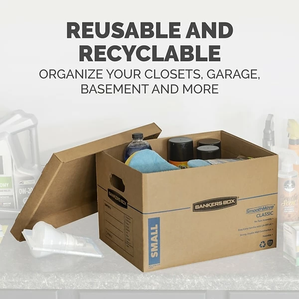 Bankers Box® Moving Boxes Bankers Box® SmoothMove 19" X 14.5" X 15.5" Moving Box, Kraft, 8/Carton (7717201) 7 Bankers Box® Moving Boxes Bankers Box® SmoothMove 19" X 14.5" X 15.5" Moving Box, Kraft, 8/Carton (7717201) - Image 5