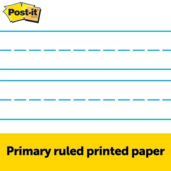 Easel Pads Post-it® Self-Stick Wall Pad, 20" X 23", Primary Ruled, 20 Sheets/Pad, 2 Pads/Pack (566PRL) 3 Easel Pads Post-it® Self-Stick Wall Pad, 20" X 23", Primary Ruled, 20 Sheets/Pad, 2 Pads/Pack (566PRL)