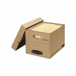 Bankers Box® Bankers Box Heavy-Duty Corrugated File Storage Boxes, Lift-Off Lid, Letter/Legal Size, Kraft, 25/Carton (7150001)