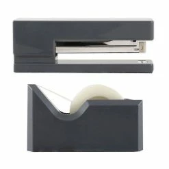 Office & Desk Supply Kits JAM Paper® Office & Desk Sets, (1) Stapler (1) Tape Dispenser, Grey, 2/pack