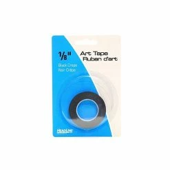 Decorative Fashion Tape Headline Artist Tape, 0.13"W X 9 Yds.L, Black, 6/Pack (23018-PK6)