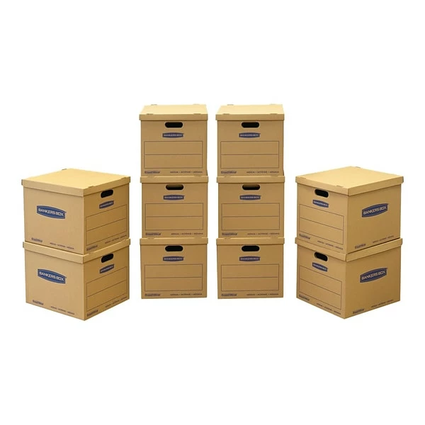 Bankers Box® Moving Boxes Bankers Box® SmoothMove 16.25" X 10.5" X 12.5" Moving Box, Kraft, 10/Carton (7714203) 4 Bankers Box® Moving Boxes Bankers Box® SmoothMove 16.25" X 10.5" X 12.5" Moving Box, Kraft, 10/Carton (7714203) - Image 3