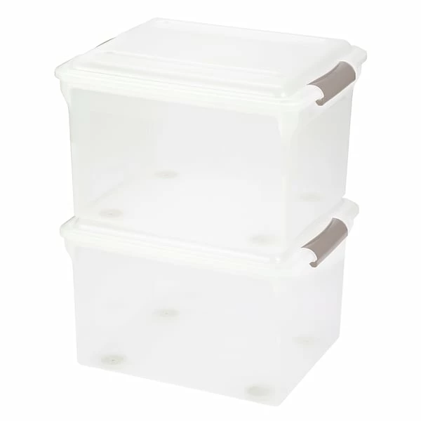 Storage Bins & Totes IRIS® 34 Qt Store And Slide File Box, Clear, 4 Pack (140012) 1 Storage Bins & Totes IRIS® 34 Qt Store And Slide File Box, Clear, 4 Pack (140012)