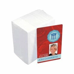 Miscellaneous Label Tapes IDville CR-80 Plastic ID Card, White, 100/Pack (62834WT)