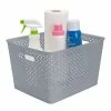 Decorative Boxes & Baskets Simplify Large Resin Wicker Storage Bin, Grey (25169-GREY) 1 Decorative Boxes & Baskets Simplify Large Resin Wicker Storage Bin, Grey (25169-GREY) -Bankers Box shop sp4765171 s7