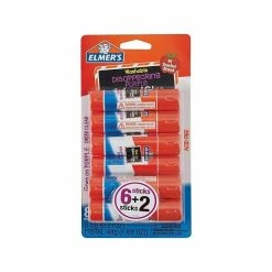 Elmer's School Glue Sticks, 0.21 Oz., Purple, 6/Pack (E1591/E1560)