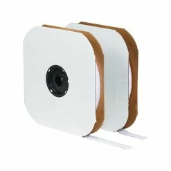 The Packaging Wholesalers Hook And Loop Fasteners Velcro 0.5" X 900" Sticky Back Loop Fastener, White, Each (HLVEL155W)