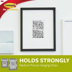 Command™ Picture Hanging And Poster Strips Command™ Medium Picture Hanging Strips, Black, 12/Pack (17204BLK-12ES) -Bankers Box shop sp52041081 s7