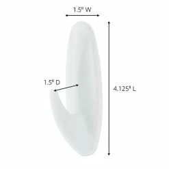 Command™ Decorative Hooks Command™ Large Designer Hooks, White, 16 Hooks (17083-S16NA)