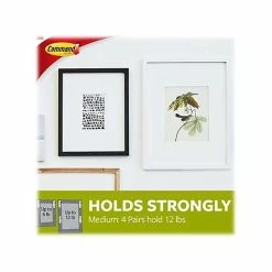 Command™ Picture Hanging And Poster Strips Command™ Medium Picture Hanging Strips, White, 12/Pack (17204-12ES) -Bankers Box shop sp56288503 s7