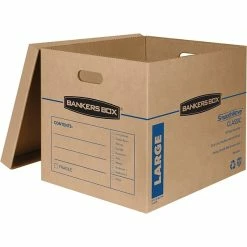 Bankers Box® File Storage Bankers Box Smoothmove Classic Moving Boxes, Kraft/Blue, 2/Pack (7718203)