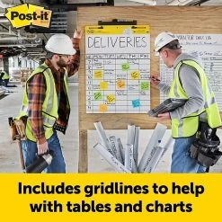 Post-it® Self-Stick Easel Pad Flip Charts Post-it® Super Sticky Easel Pad, 25" X 30", White With Grid, 30 Sheets/Pad, 2 Pads/Pack (560)