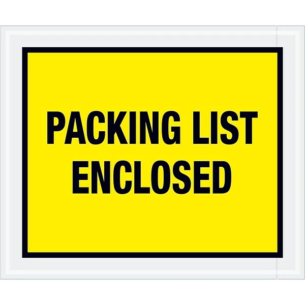 Packing List Envelopes Tape Logic® "Packing List Enclosed" Envelopes, 10" X 12", Yellow, 500/Case (PL428) 3 Packing List Envelopes Tape Logic® "Packing List Enclosed" Envelopes, 10" X 12", Yellow, 500/Case (PL428)