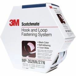 Hook And Loop Fasteners 3M MP3526N/MP3527N ScotchmateCombo Pack Fasteners, 1" X 15', Black, 5/Case (DK3M161)
