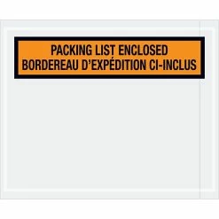 Tape Logic® Bilingual Packing List Envelopes, 4 1/2" X 5 1/2", Orange, 1000/Case (PL501)