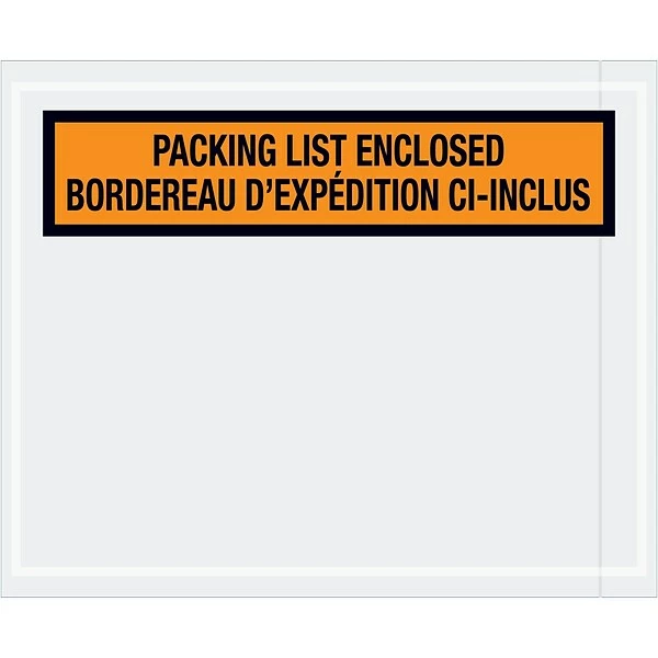 Tape Logic® Bilingual Packing List Envelopes, 4 1/2" X 5 1/2", Orange, 1000/Case (PL501) 3 Tape Logic® Bilingual Packing List Envelopes, 4 1/2" X 5 1/2", Orange, 1000/Case (PL501)