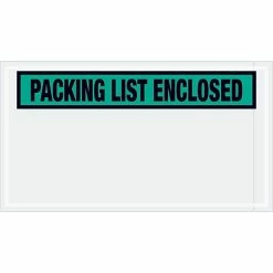 Packing List Envelopes Tape Logic® "Packing List Enclosed" Envelopes, 5 1/2" X 10", Green, 1000/Case (PL432)