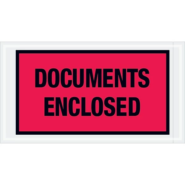 Packing List Envelopes Tape Logic® "Documents Enclosed" Envelopes, 5 1/2" X 10", Red, 1000/Case (PL436) 3 Packing List Envelopes Tape Logic® "Documents Enclosed" Envelopes, 5 1/2" X 10", Red, 1000/Case (PL436)