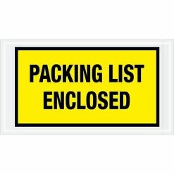 Packing List Envelopes Tape Logic® "Packing List Enclosed" Envelopes, 5 1/2" X 10", Yellow, 1000/Case (PL425)