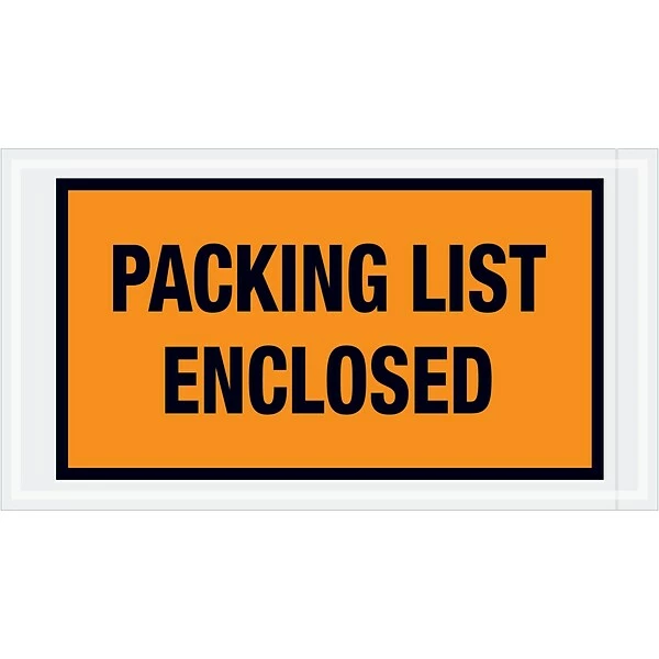 Packing List Envelopes Tape Logic® "Packing List Enclosed" Envelopes, 5 1/2" X 10", Orange, 1000/Case (PL426) 3 Packing List Envelopes Tape Logic® "Packing List Enclosed" Envelopes, 5 1/2" X 10", Orange, 1000/Case (PL426)
