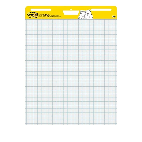 Post-it® Self-Stick Easel Pad Flip Charts Post-it® Super Sticky Easel Pad, 25" X 30", White With Grid, 30 Sheets/Pad, 6 Pads/Pack (560 VAD 6PK) 4 Post-it® Self-Stick Easel Pad Flip Charts Post-it® Super Sticky Easel Pad, 25" X 30", White With Grid, 30 Sheets/Pad, 6 Pads/Pack (560 VAD 6PK) - Image 2