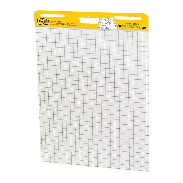 Post-it® Self-Stick Easel Pad Flip Charts Post-it® Super Sticky Easel Pad, 25" X 30", White With Grid, 30 Sheets/Pad, 6 Pads/Pack (560 VAD 6PK) 5 Post-it® Self-Stick Easel Pad Flip Charts Post-it® Super Sticky Easel Pad, 25" X 30", White With Grid, 30 Sheets/Pad, 6 Pads/Pack (560 VAD 6PK) - Image 3