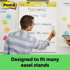 Post-it® Self-Stick Easel Pad Flip Charts Post-it® Super Sticky Recycled Easel Pad, 25" X 30", White, 30 Sheets/Pad, 6 Pads/Pack (559RP-VAD6)