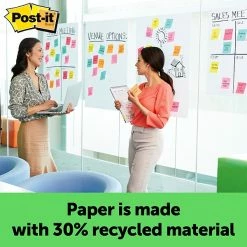 Post-it® Self-Stick Easel Pad Flip Charts Post-it® Super Sticky Recycled Easel Pad, 25" X 30", White, 30 Sheets/Pad, 6 Pads/Pack (559RP-VAD6) -Bankers Box shop sp67871765 s7
