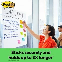 Post-it® Self-Stick Easel Pad Flip Charts Post-it® Super Sticky Recycled Easel Pad, 25" X 30", White, 30 Sheets/Pad, 2 Pads/Pack (559-RP) -Bankers Box shop sp67872198 s7