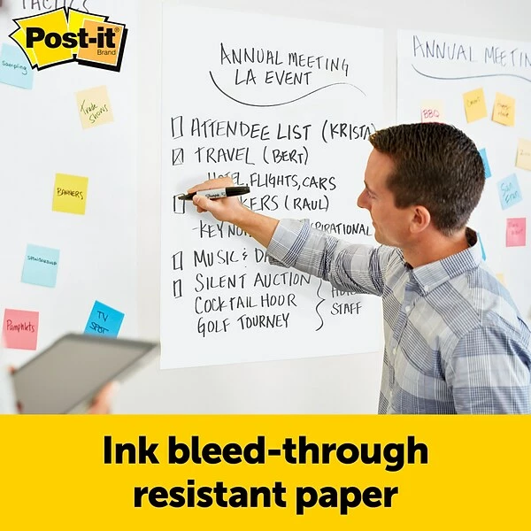 Post-it® Self-Stick Easel Pad Flip Charts Post-it® Super Sticky Easel Pad, 25" X 30", White, 30 Sheets/Pad, 6 Pads/Pack (559-VAD-6PK) 4 Post-it® Self-Stick Easel Pad Flip Charts Post-it® Super Sticky Easel Pad, 25" X 30", White, 30 Sheets/Pad, 6 Pads/Pack (559-VAD-6PK) - Image 2