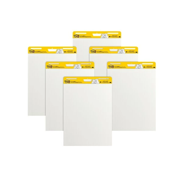 Post-it® Self-Stick Easel Pad Flip Charts Post-it® Super Sticky Easel Pad, 25" X 30", White, 30 Sheets/Pad, 6 Pads/Pack (559-VAD-6PK) 9 Post-it® Self-Stick Easel Pad Flip Charts Post-it® Super Sticky Easel Pad, 25" X 30", White, 30 Sheets/Pad, 6 Pads/Pack (559-VAD-6PK) - Image 7
