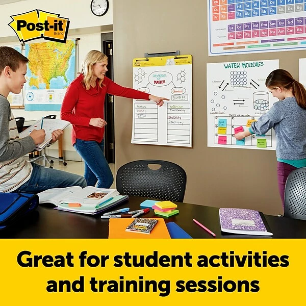 Post-it® Self-Stick Easel Pad Flip Charts Post-it® Super Sticky Easel Pad, 25" X 30", White, 8/Pack (559-VAD-8PK) 6 Post-it® Self-Stick Easel Pad Flip Charts Post-it® Super Sticky Easel Pad, 25" X 30", White, 8/Pack (559-VAD-8PK) - Image 4