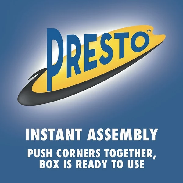 Bankers Box® Bankers Box Presto Heavy-Duty Instant Assembly File Storage Boxes, Lift-Off Lid, Legal Size, White/Blue, 12/Carton (0063201) 3 Bankers Box® Bankers Box Presto Heavy-Duty Instant Assembly File Storage Boxes, Lift-Off Lid, Legal Size, White/Blue, 12/Carton (0063201)