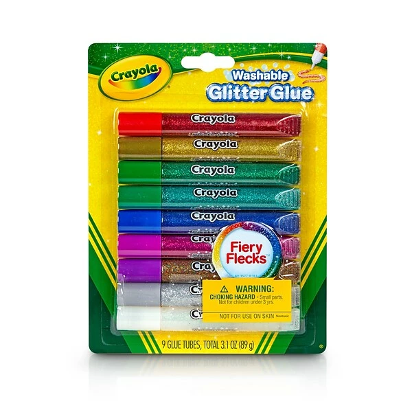 Glue & Glue Sticks Crayola Glitter WashableRemovable Craft Glue, 0.35 Oz., White (69-3527) 3 Glue & Glue Sticks Crayola Glitter WashableRemovable Craft Glue, 0.35 Oz., White (69-3527)