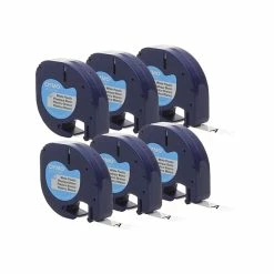 Dymo® Labelmaker Tapes Dymo LetraTAG 2050823 Label Maker Tape, 1/2"W, White, 6/Pack