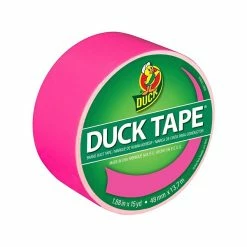 Duck Heavy Duty Duct Tapes, 1.88" X 15 Yds., Neon Pink/Green/Orange, 3 Rolls/Pack (DUCKNEON3PK-STP)