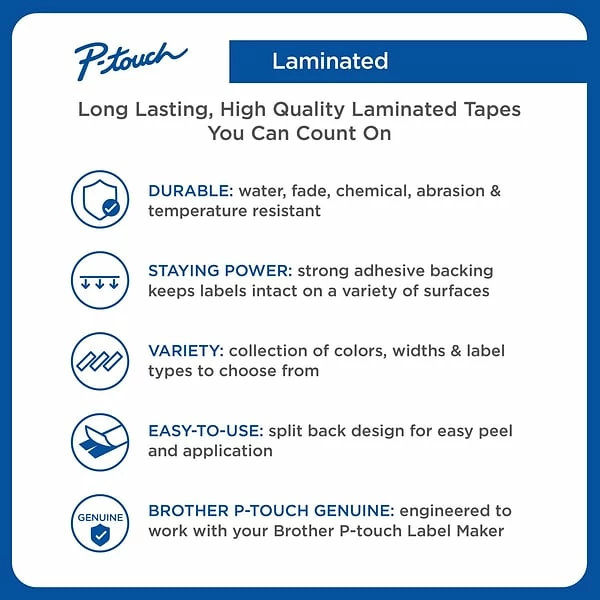 Brother Label Maker Tapes Brother Genuine P-touch TZe-231 Laminated Label Maker Tape, 1/2" W, Black On White, 2/Pack 2 Brother Label Maker Tapes Brother Genuine P-touch TZe-231 Laminated Label Maker Tape, 1/2" W, Black On White, 2/Pack