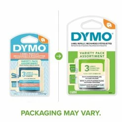 Dymo® Labelmaker Tapes Dymo LetraTag Multi-Pack 12331 Label Maker Tapes, 0.5"W, Variety Pack Assortment, 3/Pack